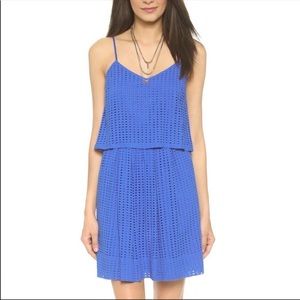 Madewell skylight overlay eyelet shift dress
